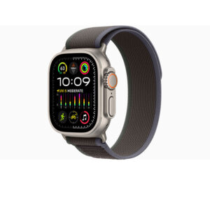 اپل واچ اولترا سری ۲ تیتانیومی با بند لوپ ترایل آبی/مشکی