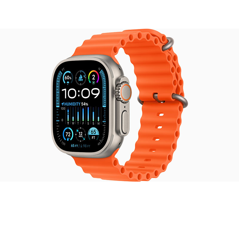 اپل واچ اولترا سری ۲ تیتانیومی با بند اوشن نارنجی اپل واچ اولترا سری ۲ تیتانیومی با بند اوشن نارنجی